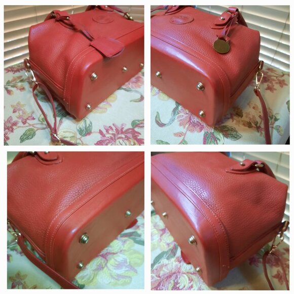 Dooney & Bourke Red Doctor Bag Hand Painted Vintage Doctor Bag - Picture 5 of 14